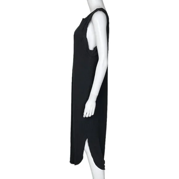fp beach black dress Black V Neck Plaeted Beach Dress & Reviews - Black - Sustainable Beach Dress main image 1